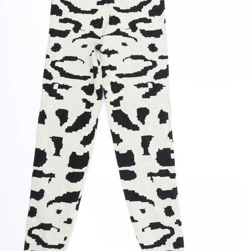 EMMA & ASHLEY Womens Beige Animal Print Knit Trousers  Size M L29 in