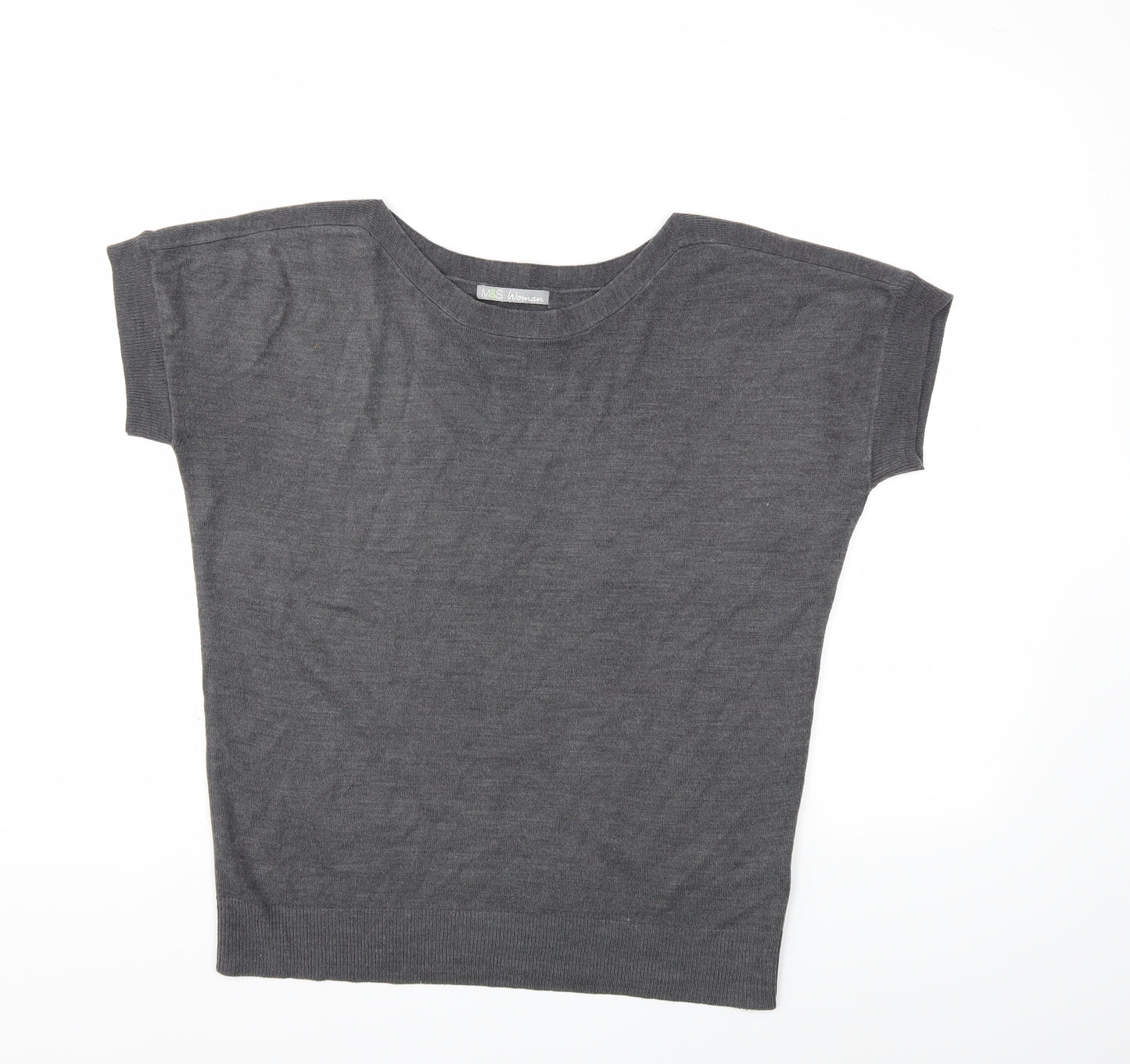 Marks and Spencer Womens Grey  Knit Pullover Jumper Size 10