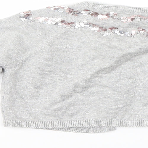 TU Girls Grey   Cardigan Jumper Size 8 Years