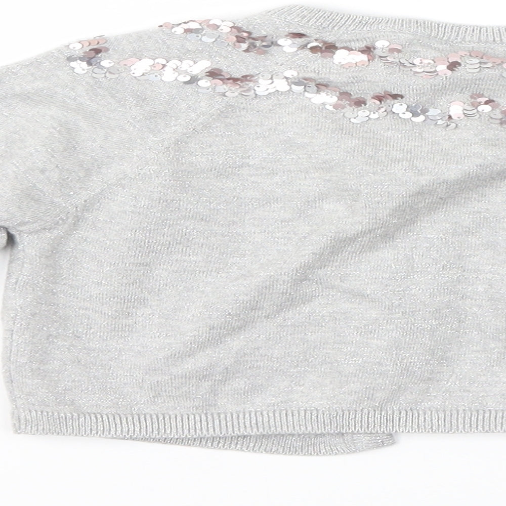 TU Girls Grey   Cardigan Jumper Size 8 Years