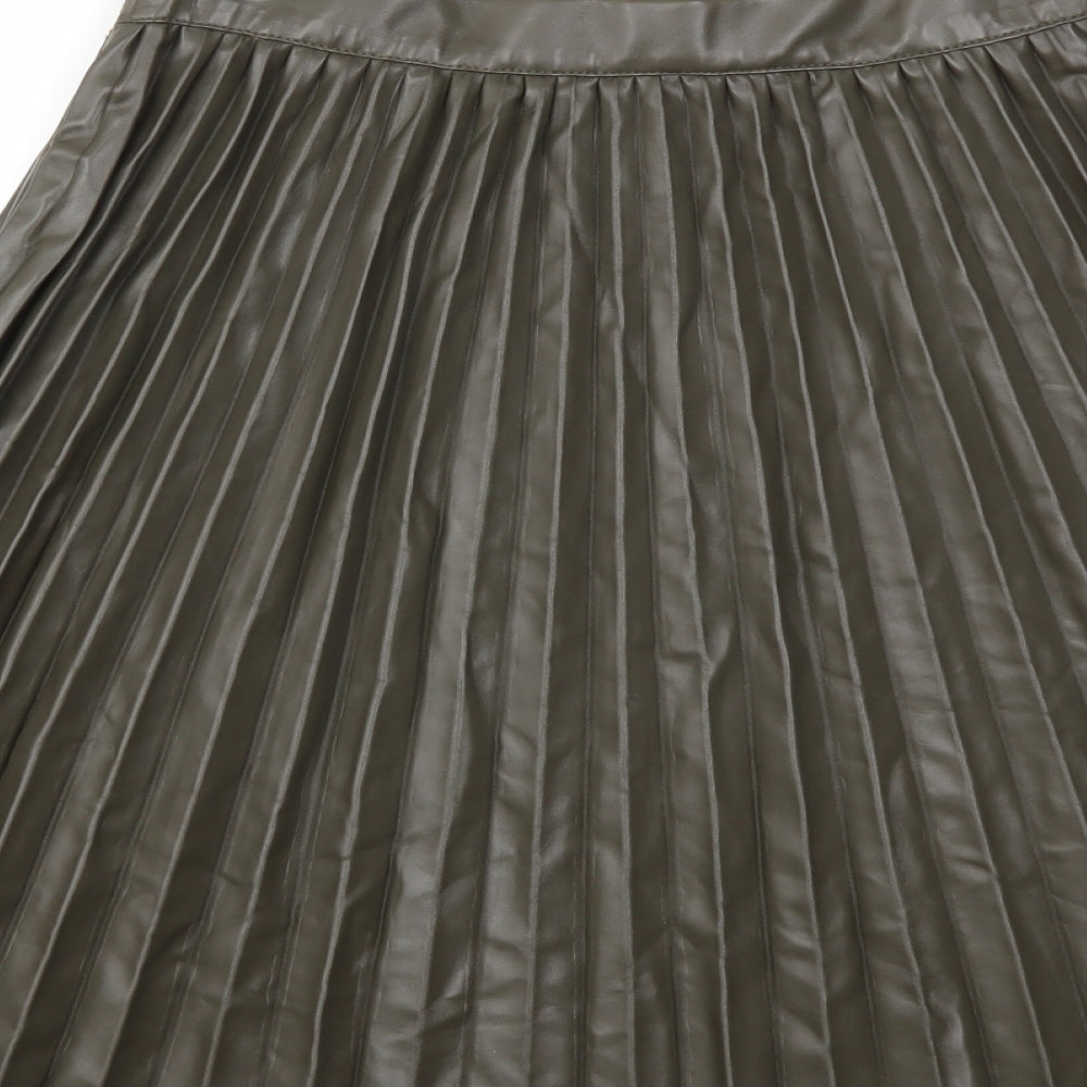 Primark Womens Green   Pleated Skirt Size 14