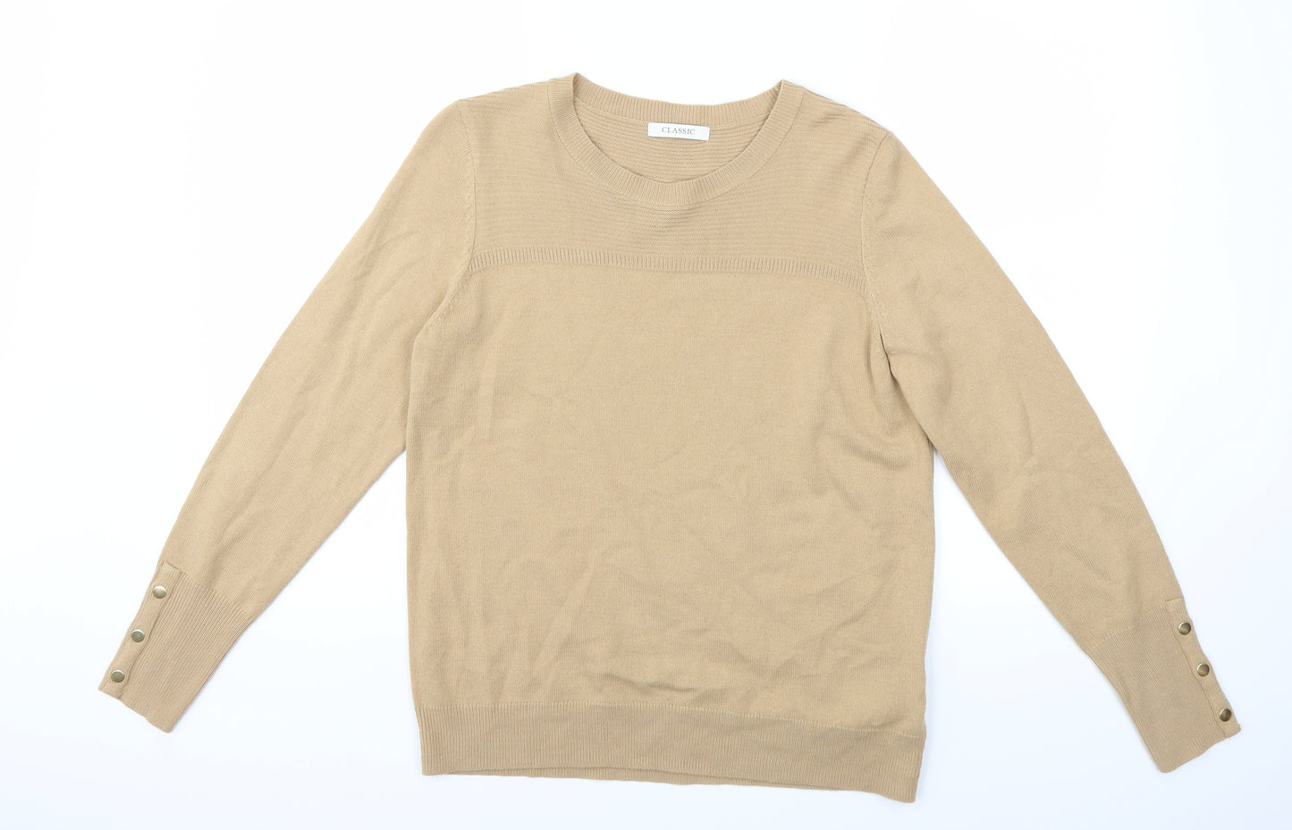 Marks and Spencer Womens Beige  Knit Pullover Jumper Size 12