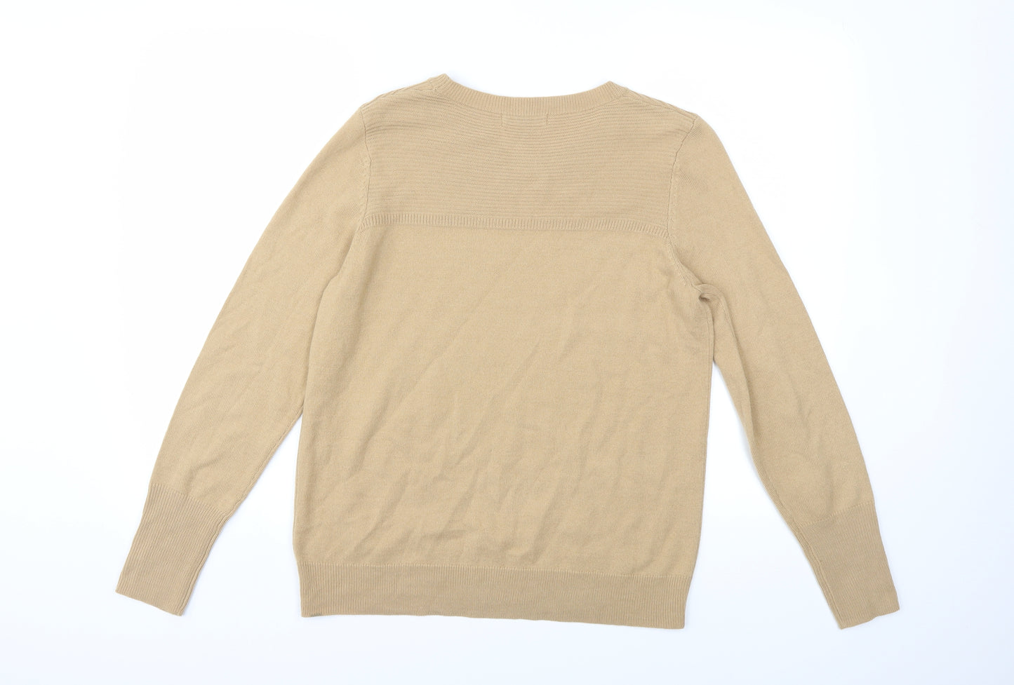 Marks and Spencer Womens Beige  Knit Pullover Jumper Size 12