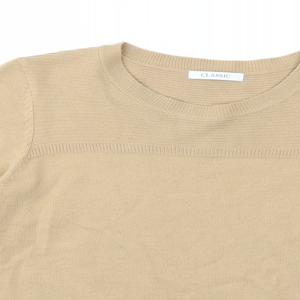 Marks and Spencer Womens Beige  Knit Pullover Jumper Size 12