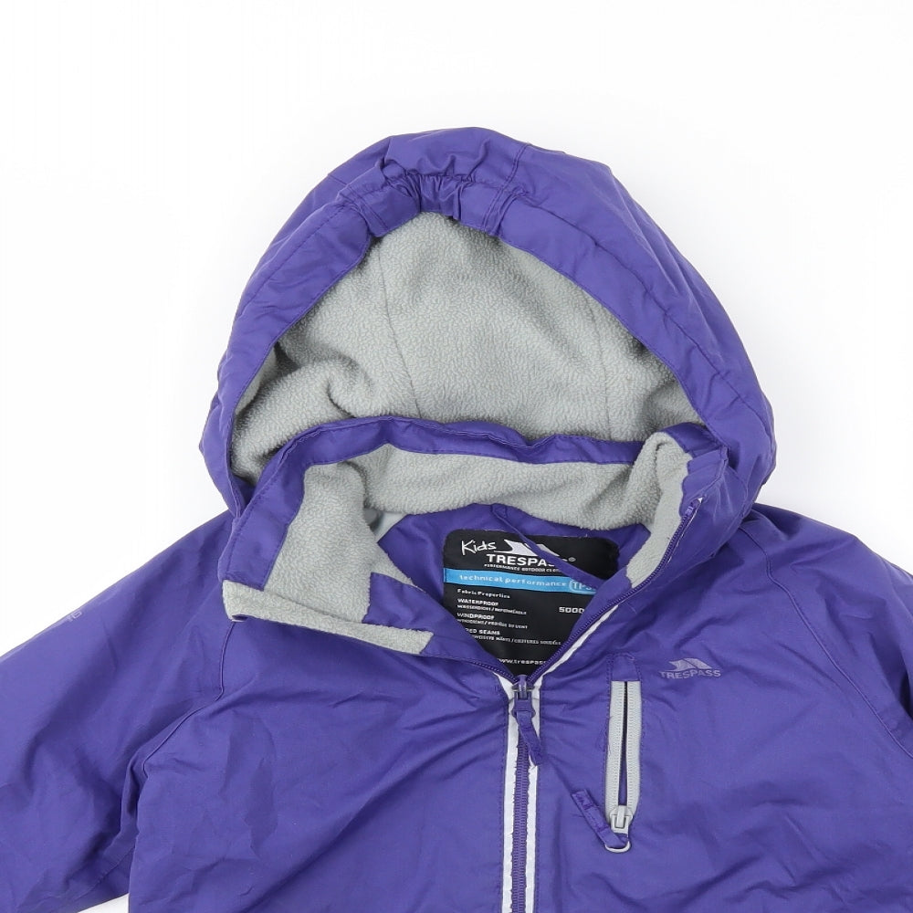 Trespass Girls Purple   Rain Coat Coat Size 3 Years