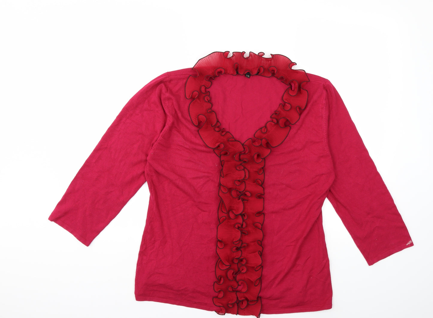 STEVEN Y Womens Pink  Knit Cardigan Jumper Size L