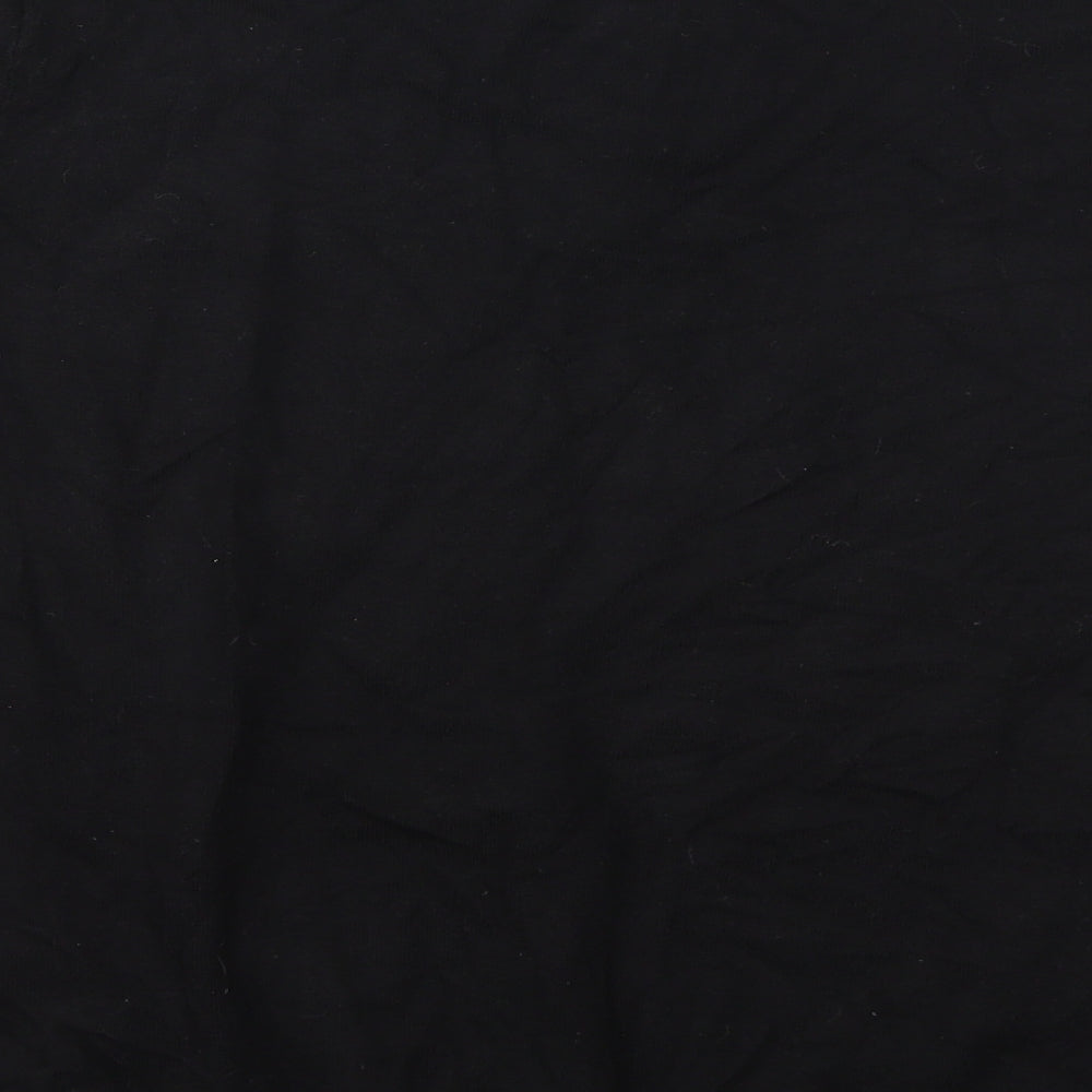 F&F Womens Black Floral Knit Pullover Jumper Size 12