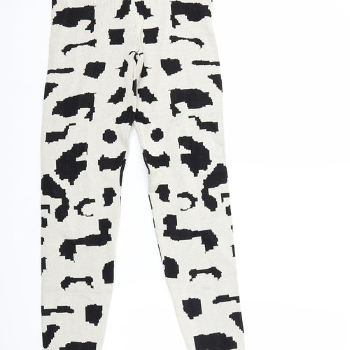 EMMA & ASHLEY Womens Beige Animal Print Knit Carrot Leggings Size L L28 in