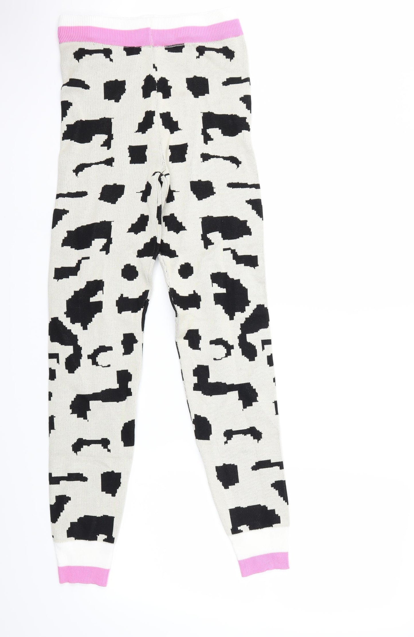 EMMA & ASHLEY Womens Beige Animal Print Knit Carrot Leggings Size L L28 in