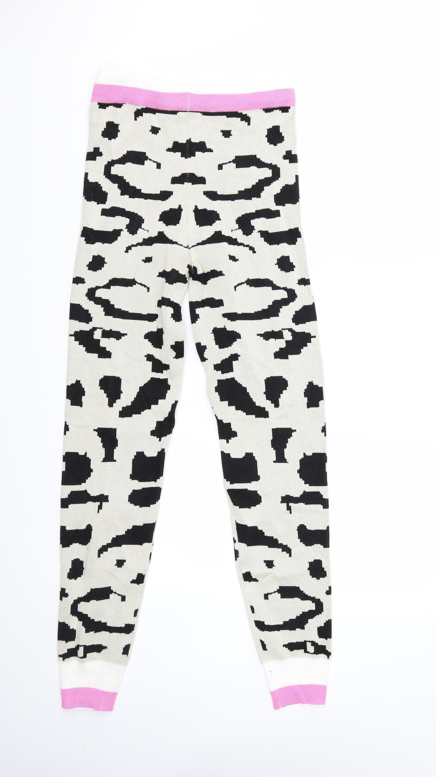 EMMA & ASHLEY Womens Beige Animal Print Knit Carrot Leggings Size L L28 in