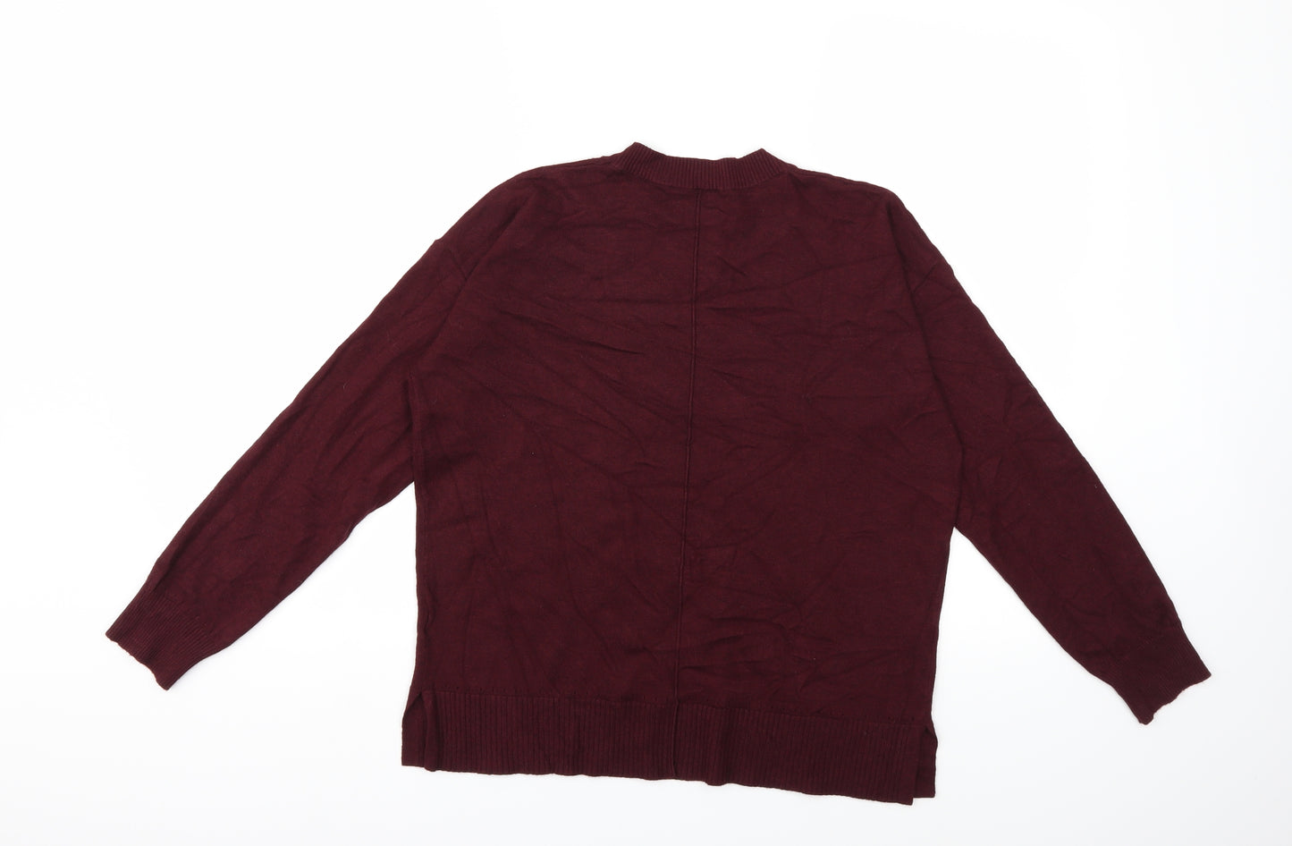 Oasis Womens Red  Knit Pullover Jumper Size S
