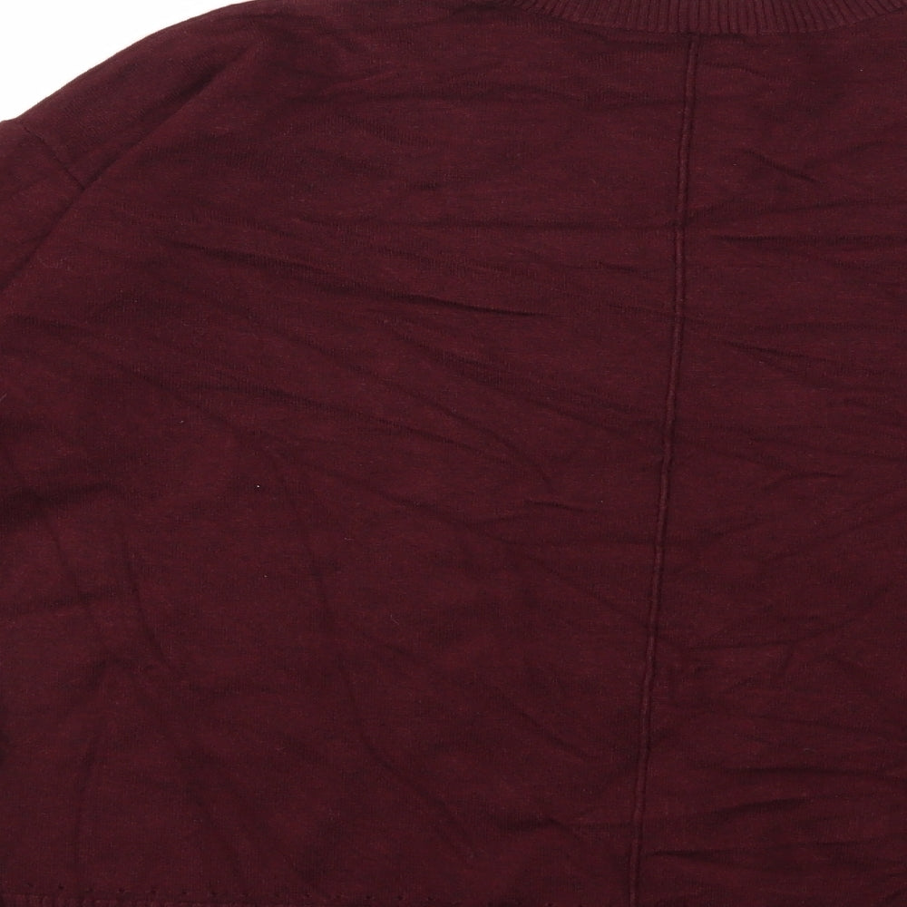 Oasis Womens Red  Knit Pullover Jumper Size S