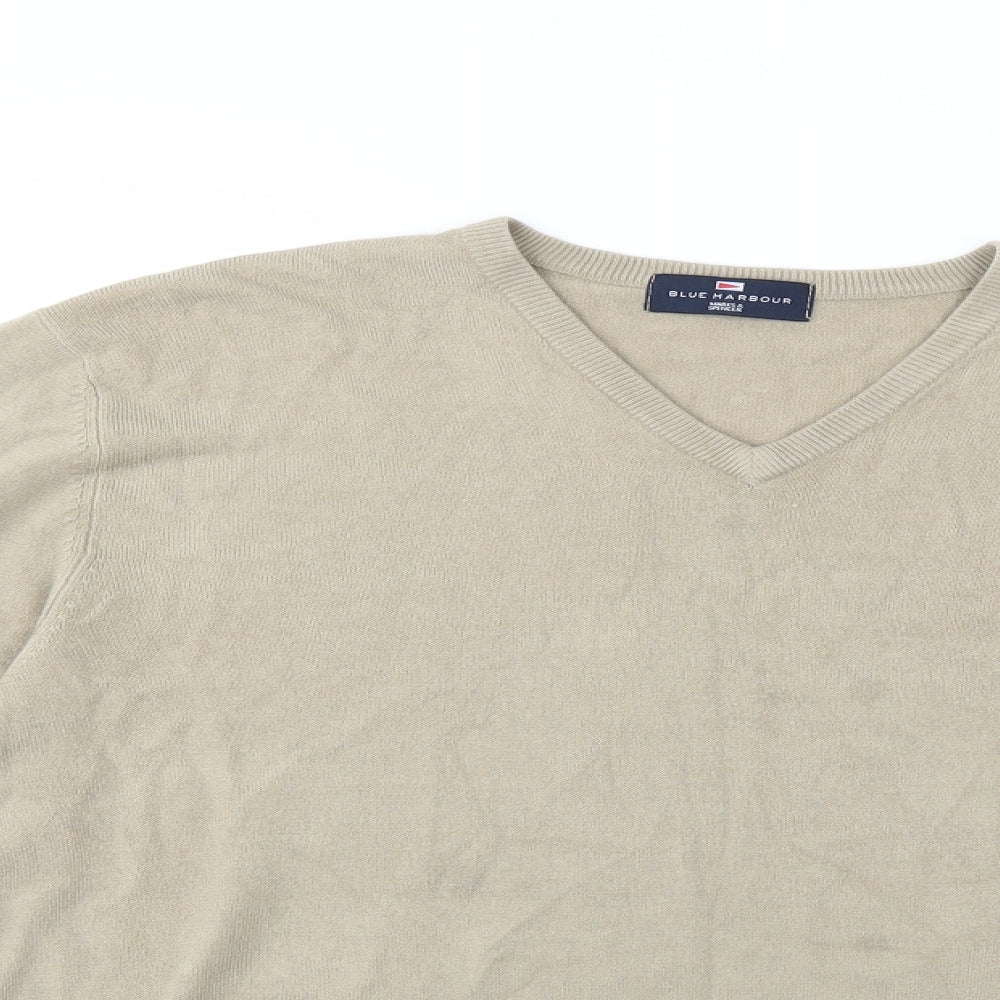 Marks and Spencer Mens Beige  Knit Pullover Jumper Size L