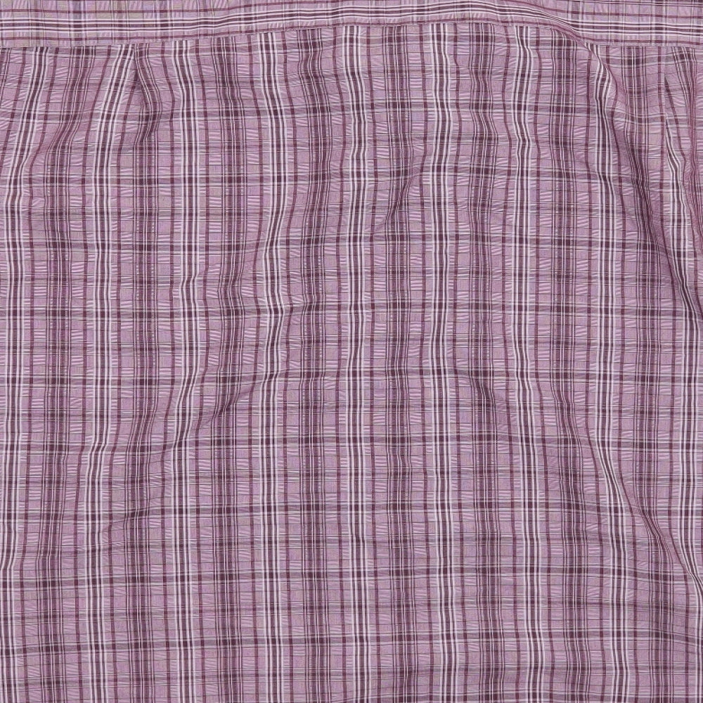 Blue Harbour Mens Purple Check   Button-Up Size XL