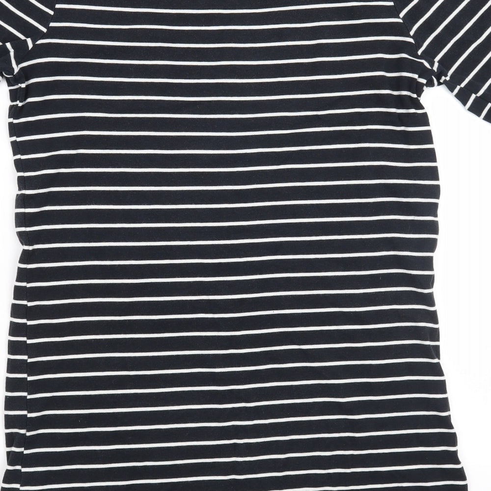 Dorothy Perkins Womens Blue Striped  Basic T-Shirt Size 8