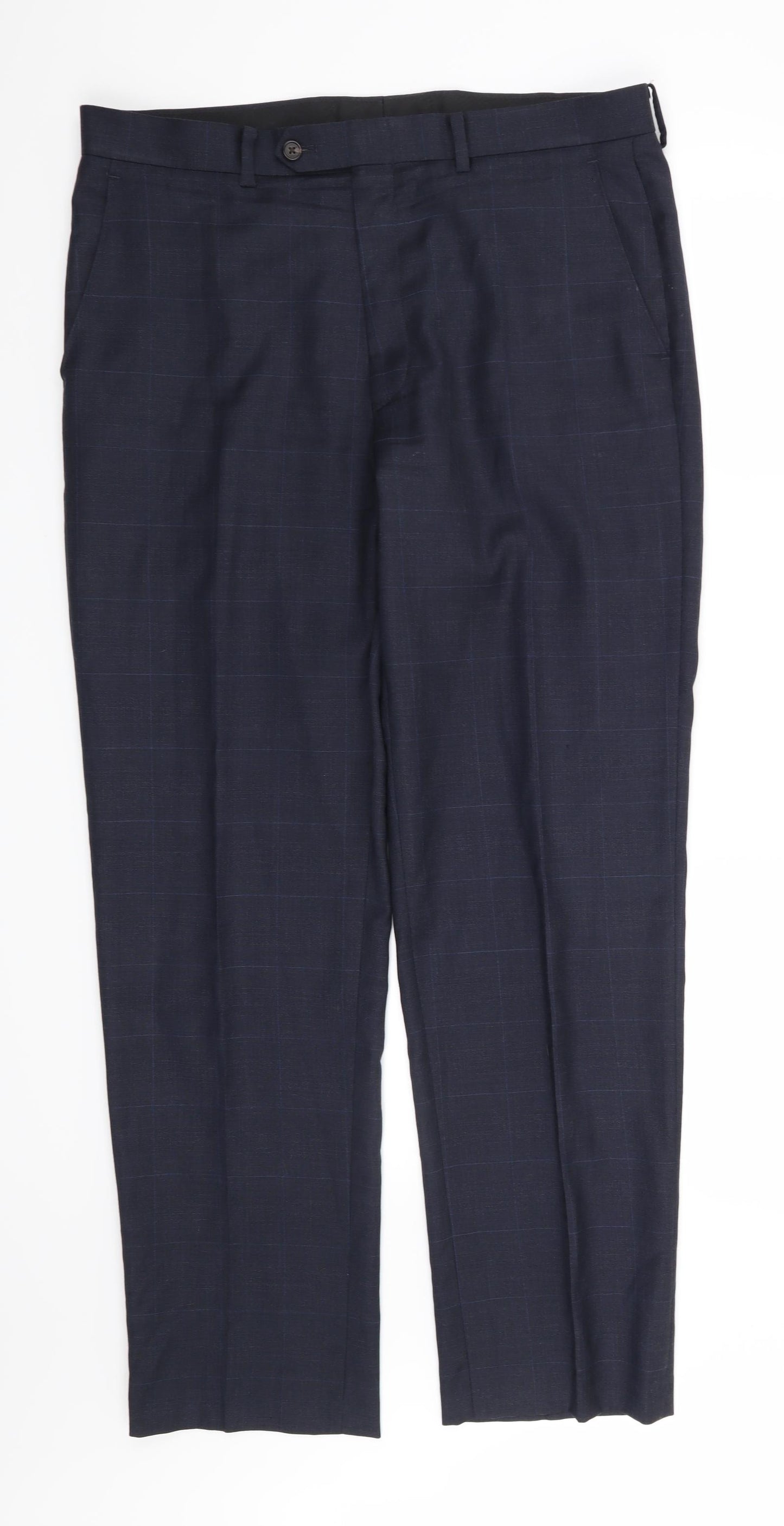 Lauren Ralph Lauren Mens Blue Check  Trousers  Size 34 L32 in