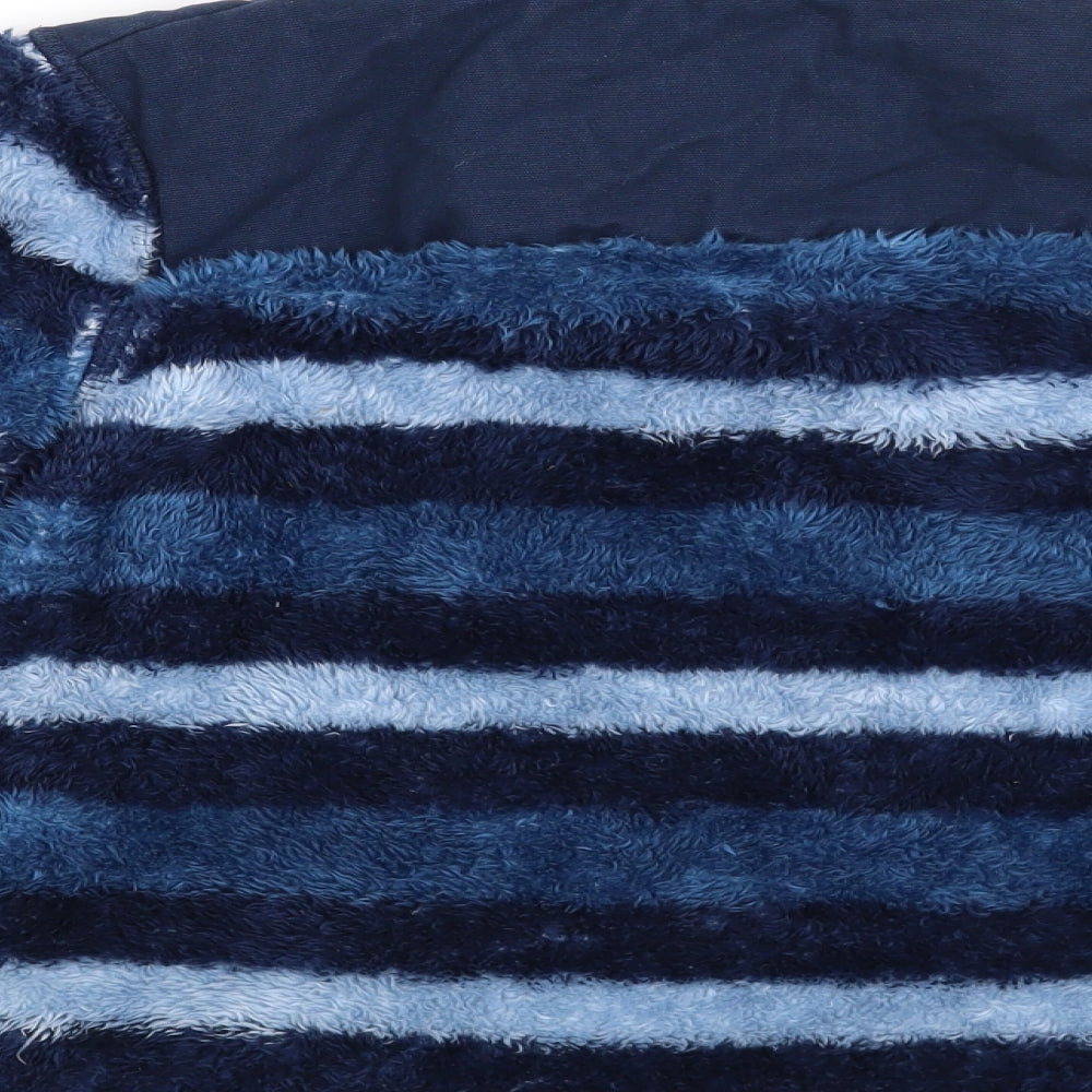 Weird Fish Girls Blue Striped  Pullover Sweatshirt Size 7-8 Years
