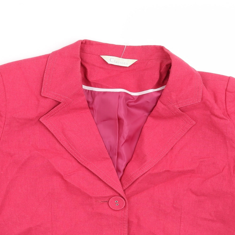 Classics Womens Pink   Jacket Blazer Size 14