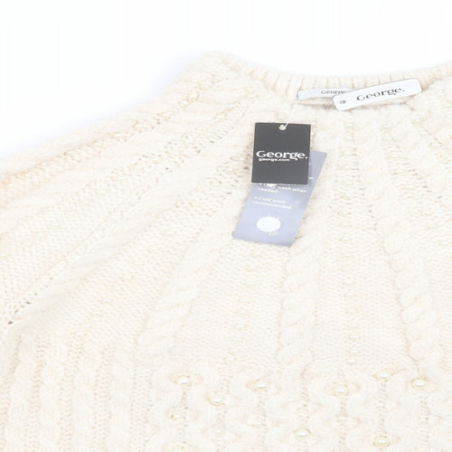 George Womens Beige   Pullover Jumper Size M