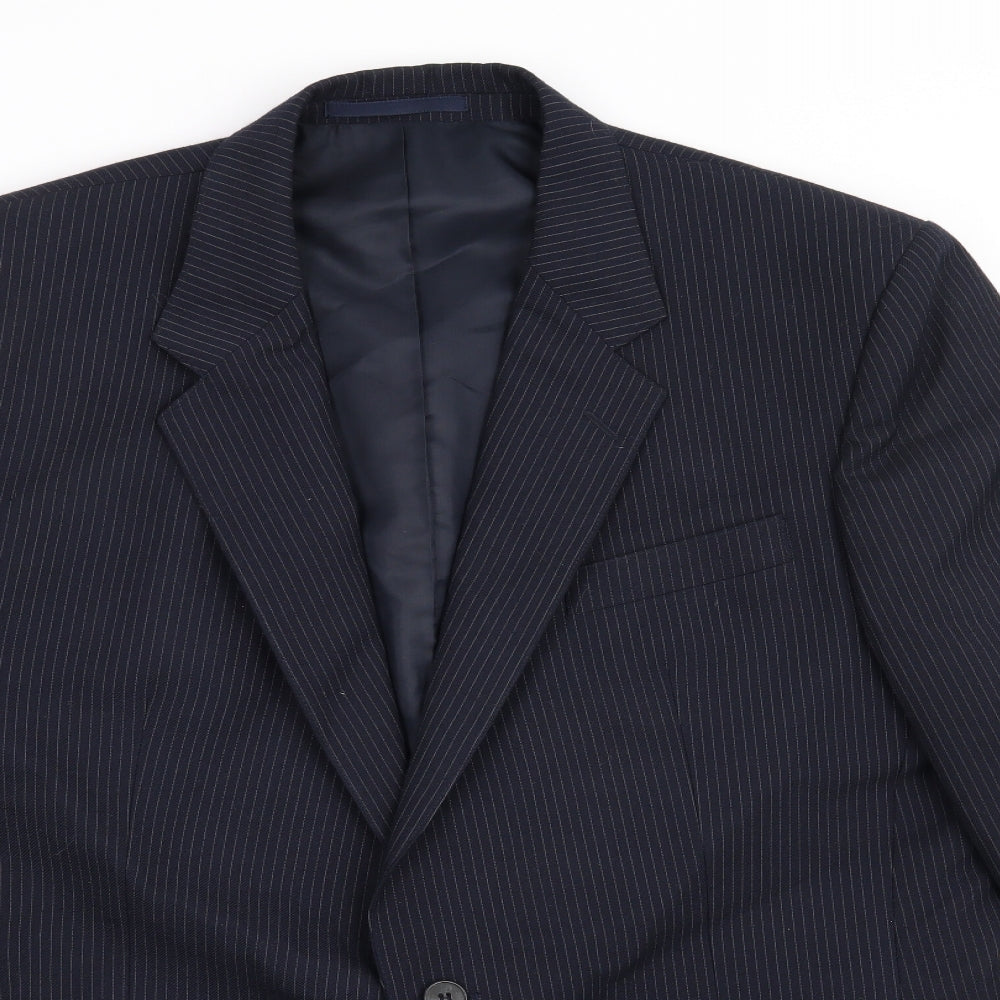 Grendale Mens Blue Striped  Jacket Blazer Size 42
