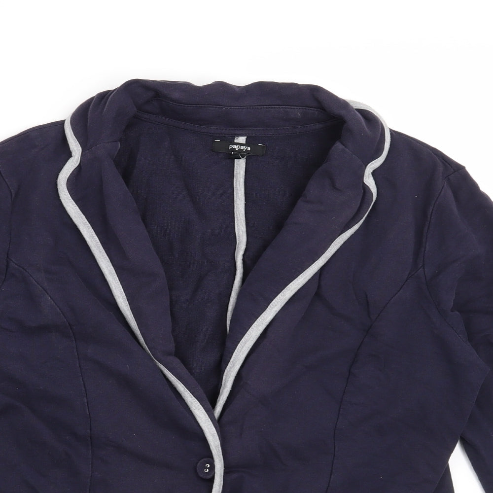 Papaya Womens Blue   Jacket Blazer Size 12