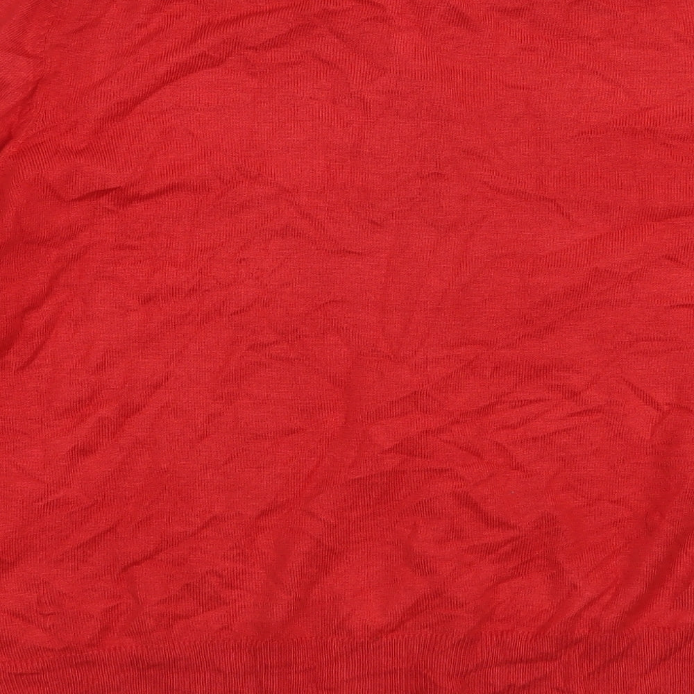 Marks and Spencer Womens Red   Cardigan Jumper Size 16