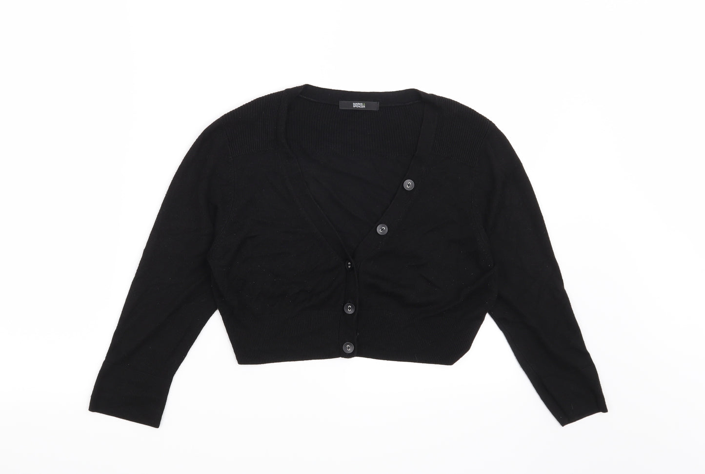 Marks and Spencer Womens Black   Cardigan Jumper Size 12
