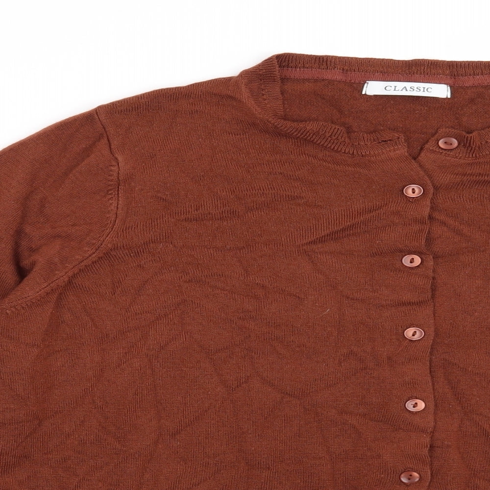 Marks and Spencer Womens Brown   Cardigan Jumper Size 20