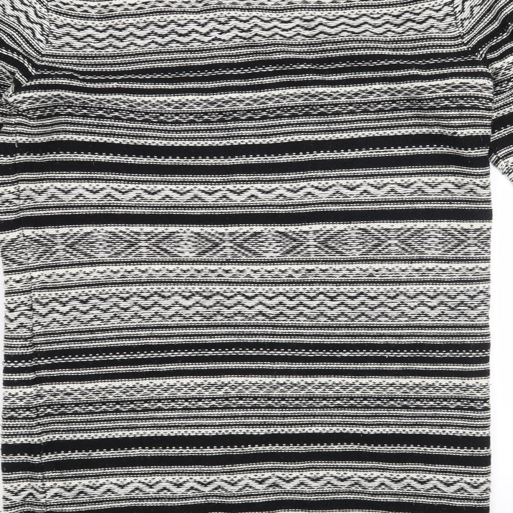 New Look Womens White Striped  Pullover Jumper Size 12