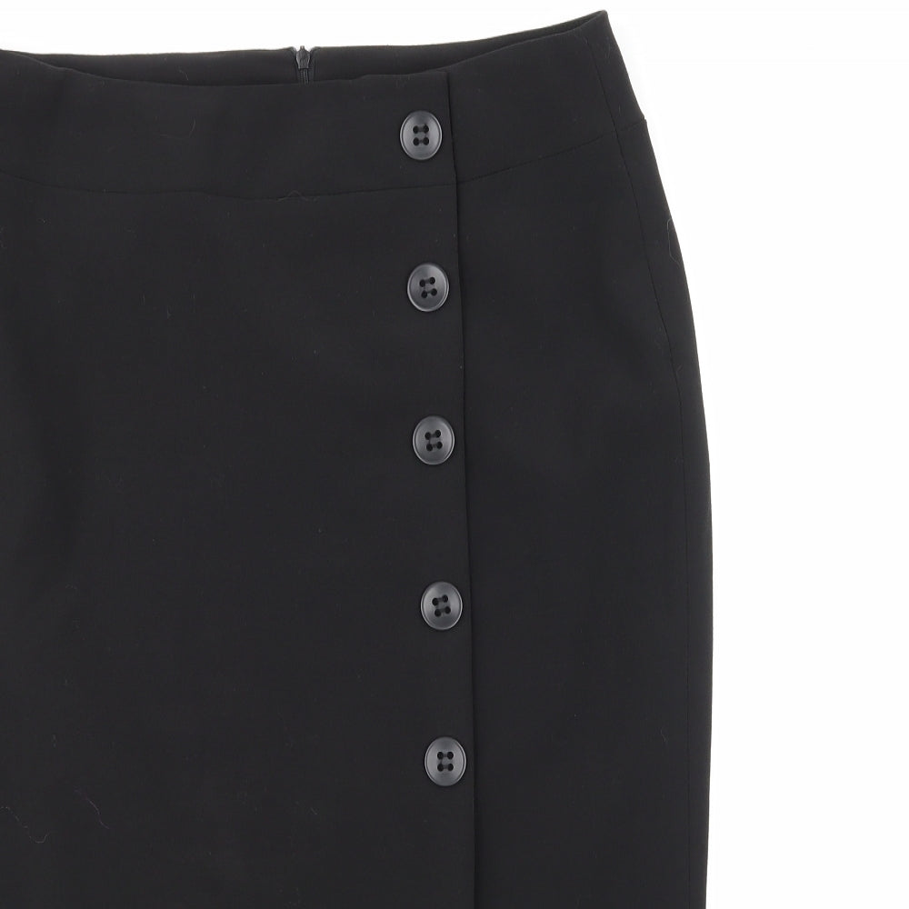 Wallis Womens Black   Straight & Pencil Skirt Size 14