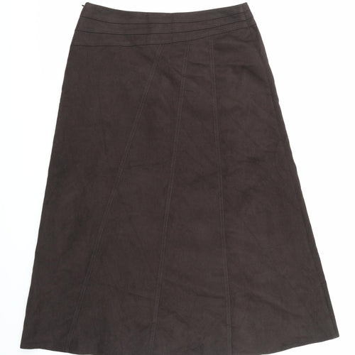 BHS Womens Brown   A-Line Skirt Size 14