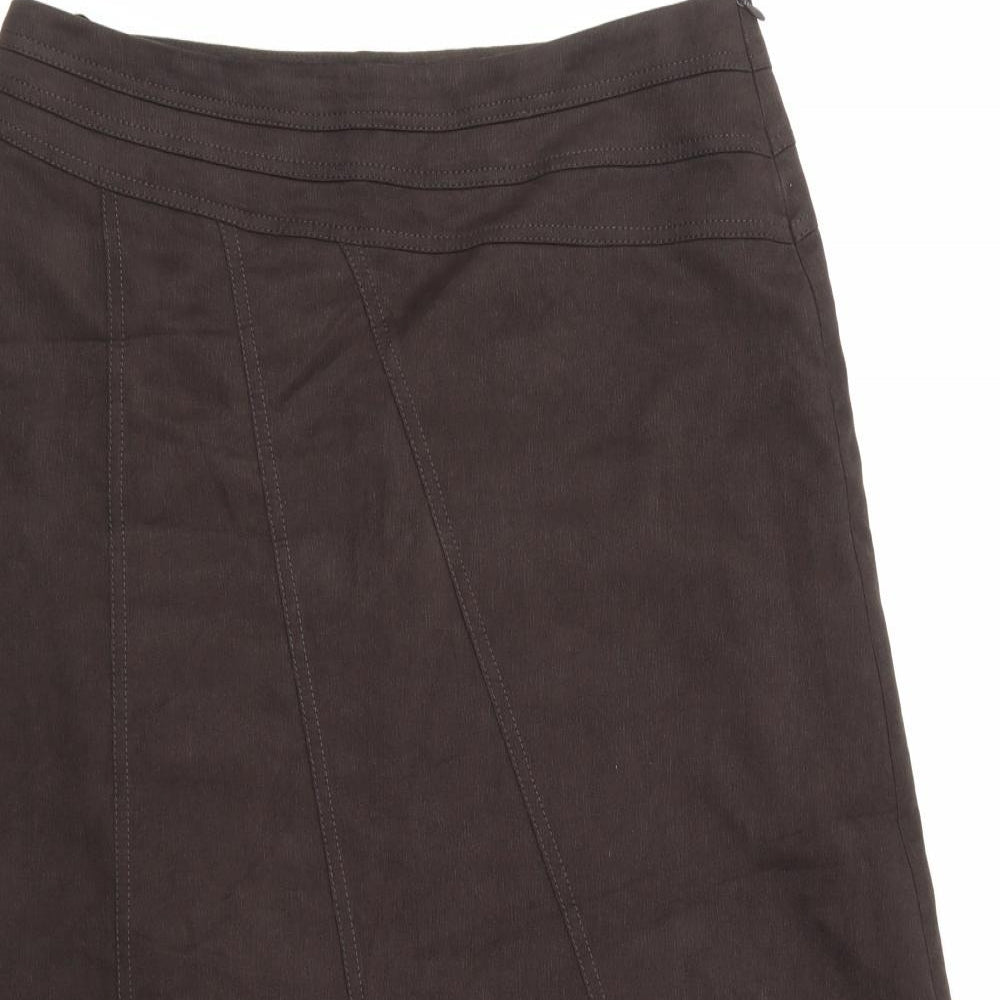 BHS Womens Brown   A-Line Skirt Size 14