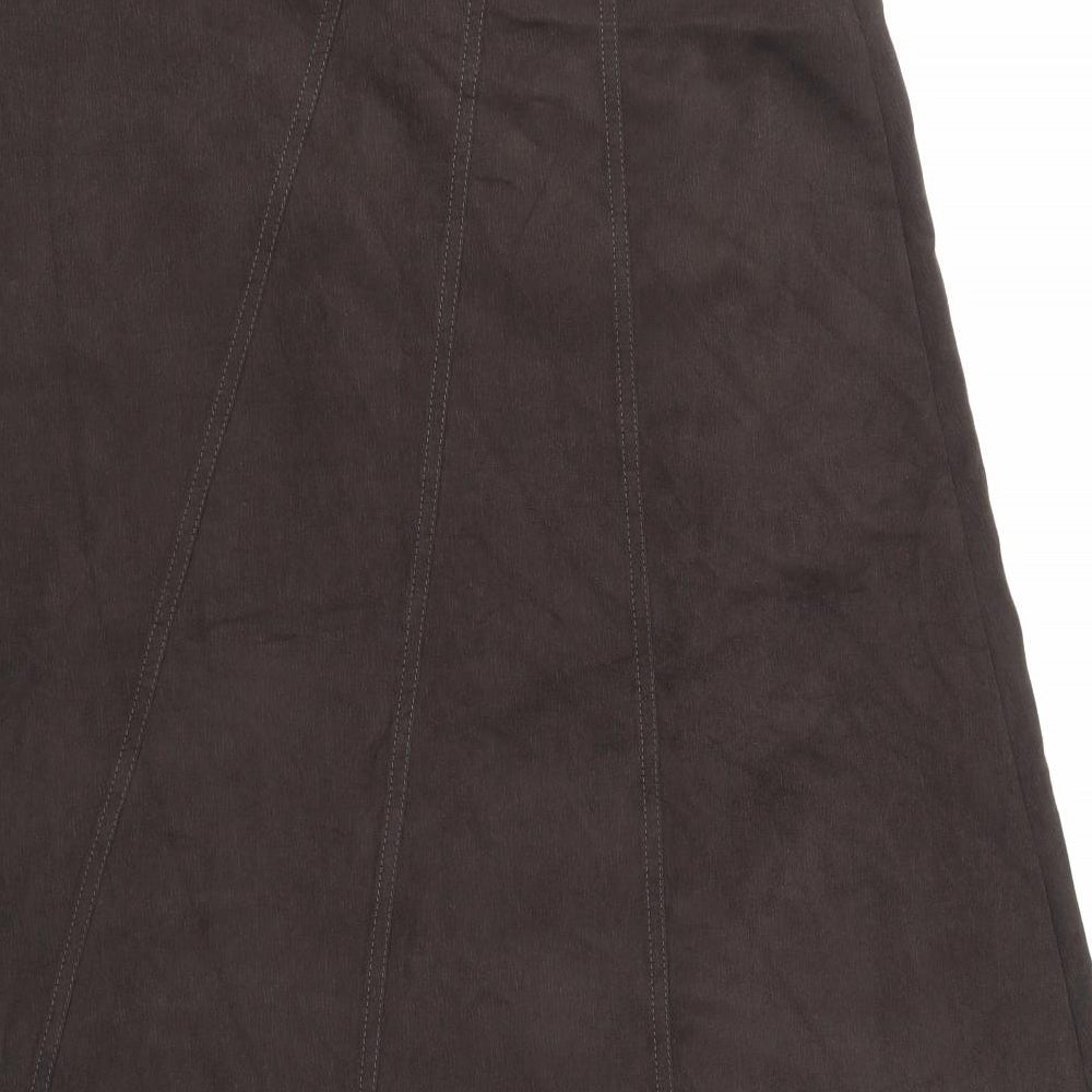 BHS Womens Brown   A-Line Skirt Size 14