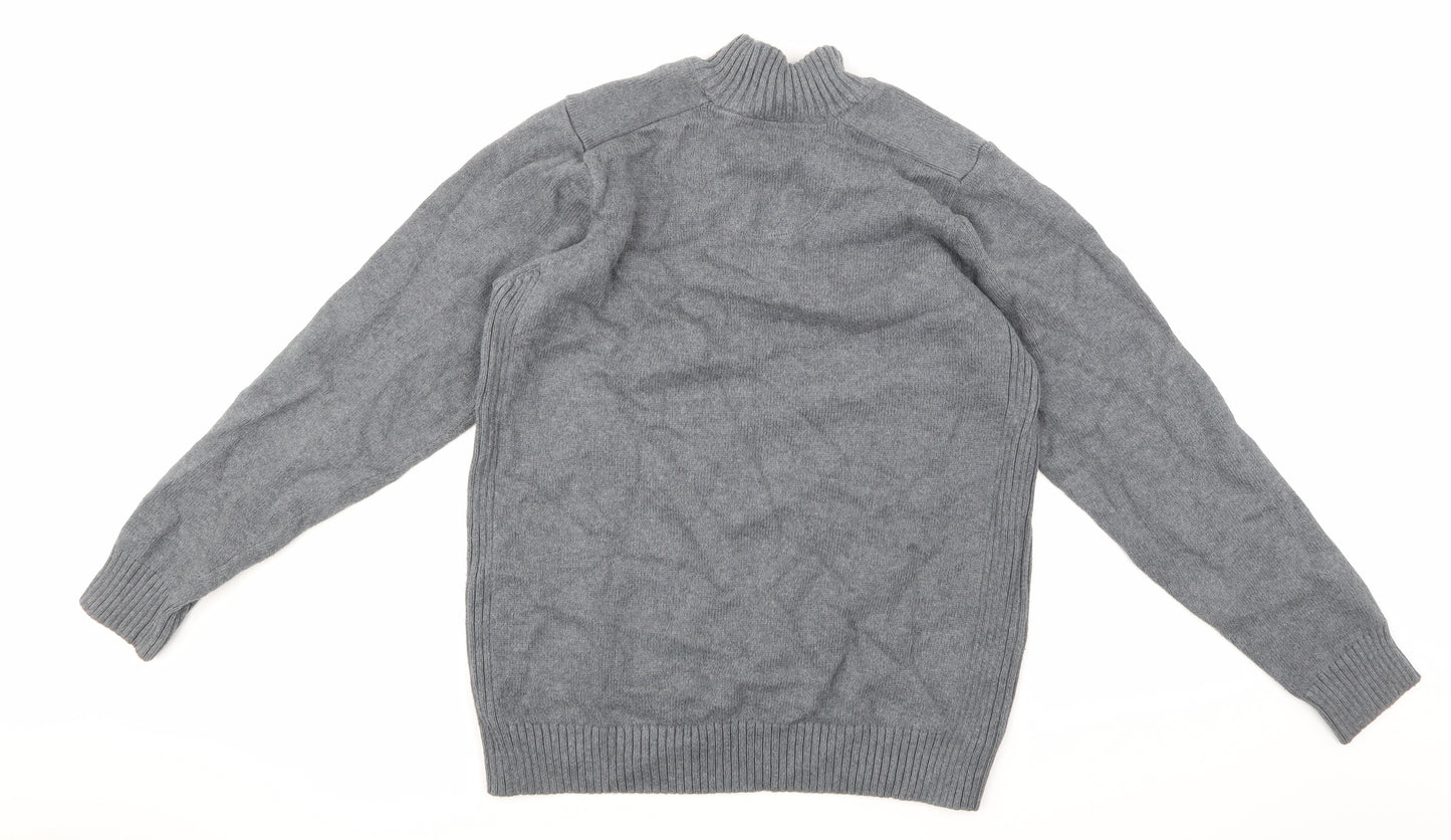 Marks and Spencer Mens Grey  Knit Pullover Jumper Size M