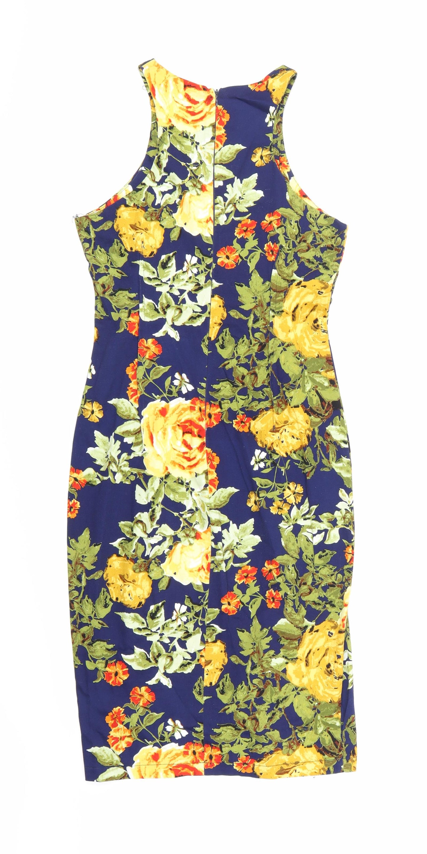 AX Paris Womens Blue Floral  A-Line  Size 10
