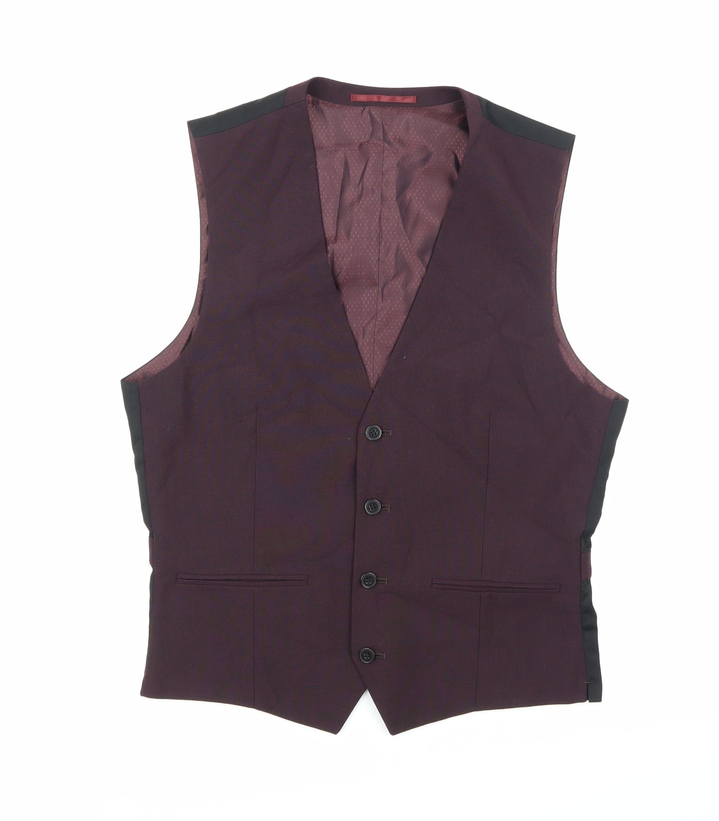 Preworn Mens Purple   Jacket Suit Waistcoat Size 36