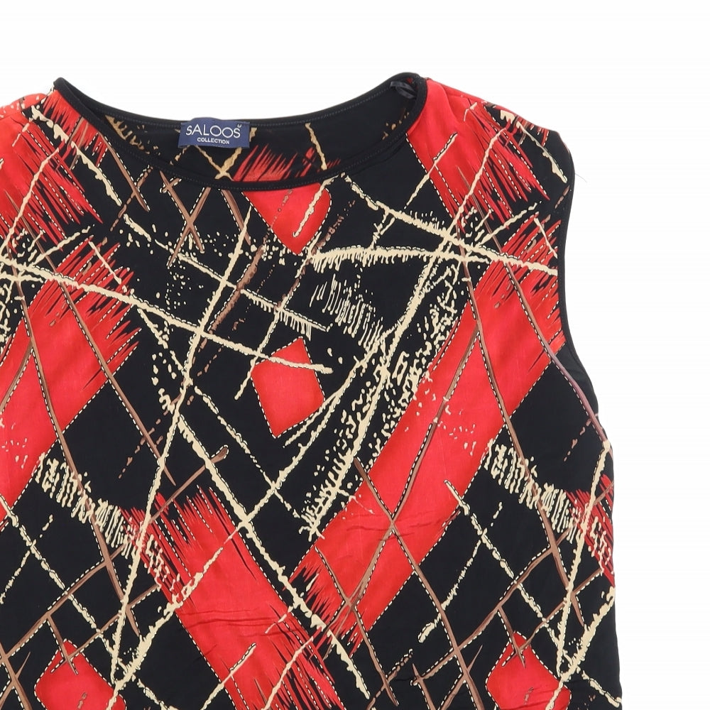 Saloos Womens Red Check  Basic Blouse Size 2XL