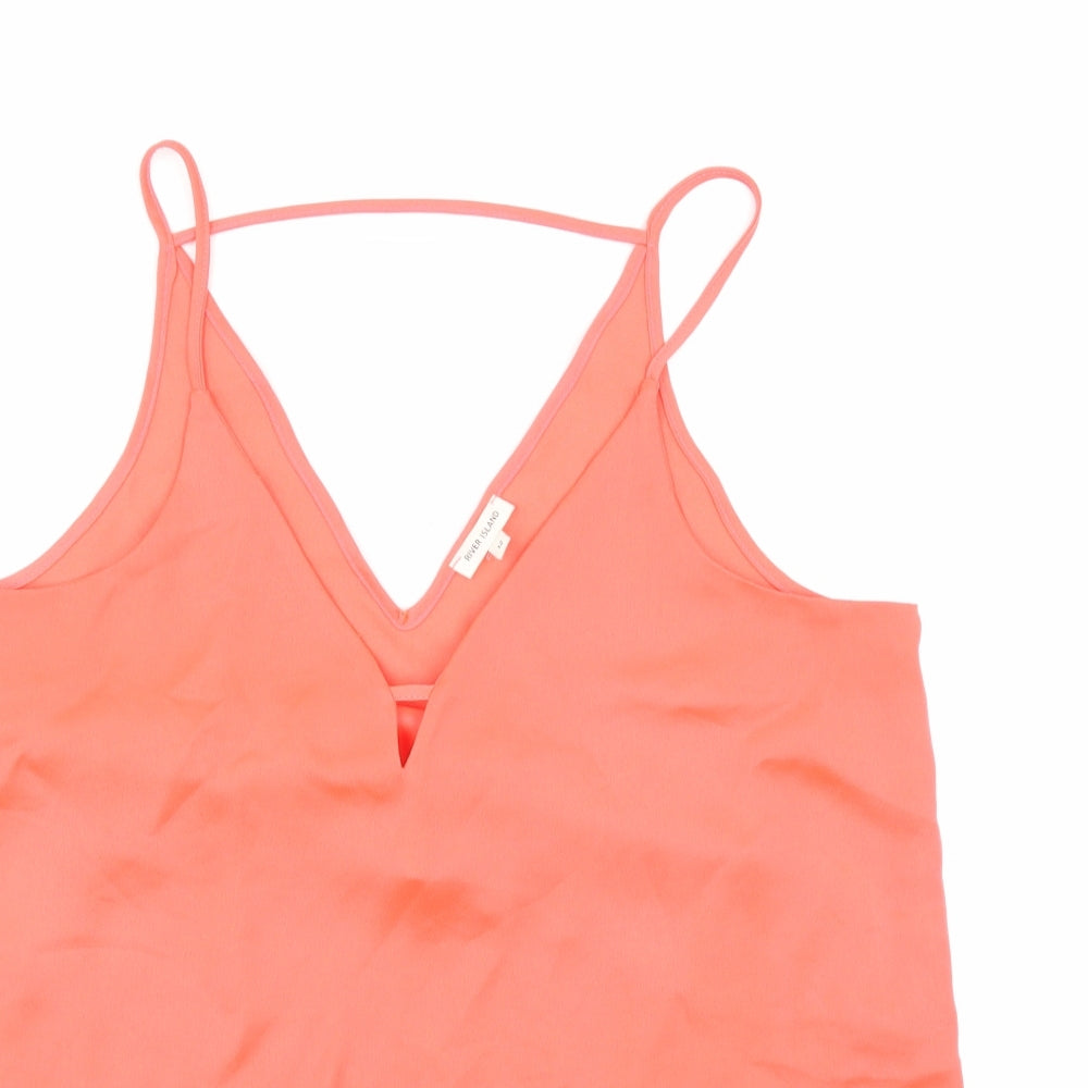 River Island Womens Pink   Basic Tank Size 12