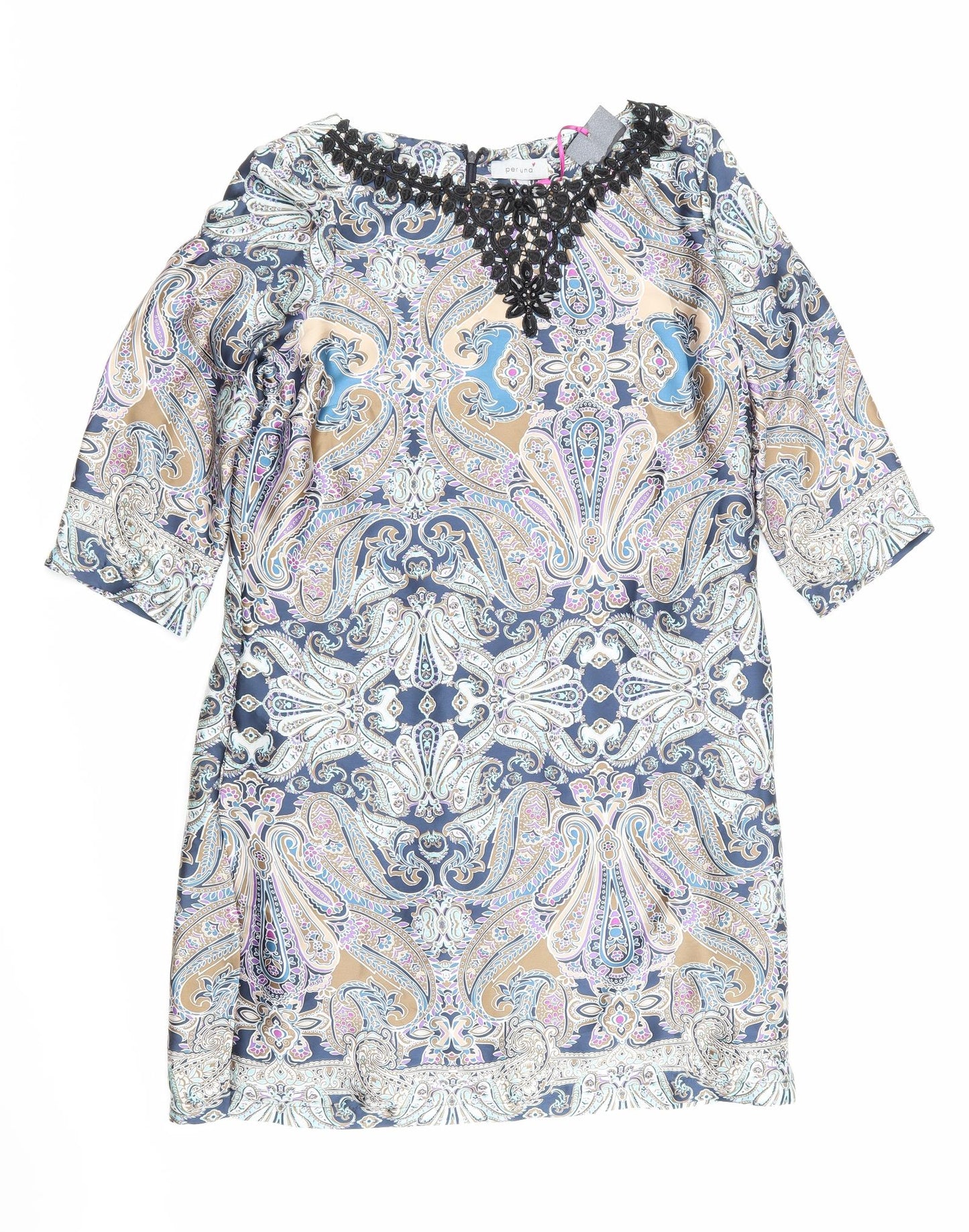 Per Una Womens Blue Paisley  A-Line  Size 14