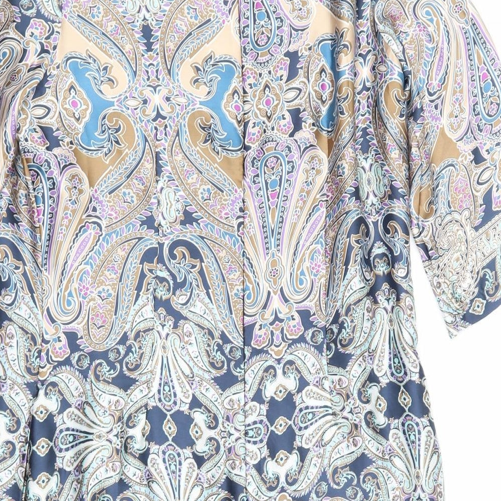 Per Una Womens Blue Paisley  A-Line  Size 14
