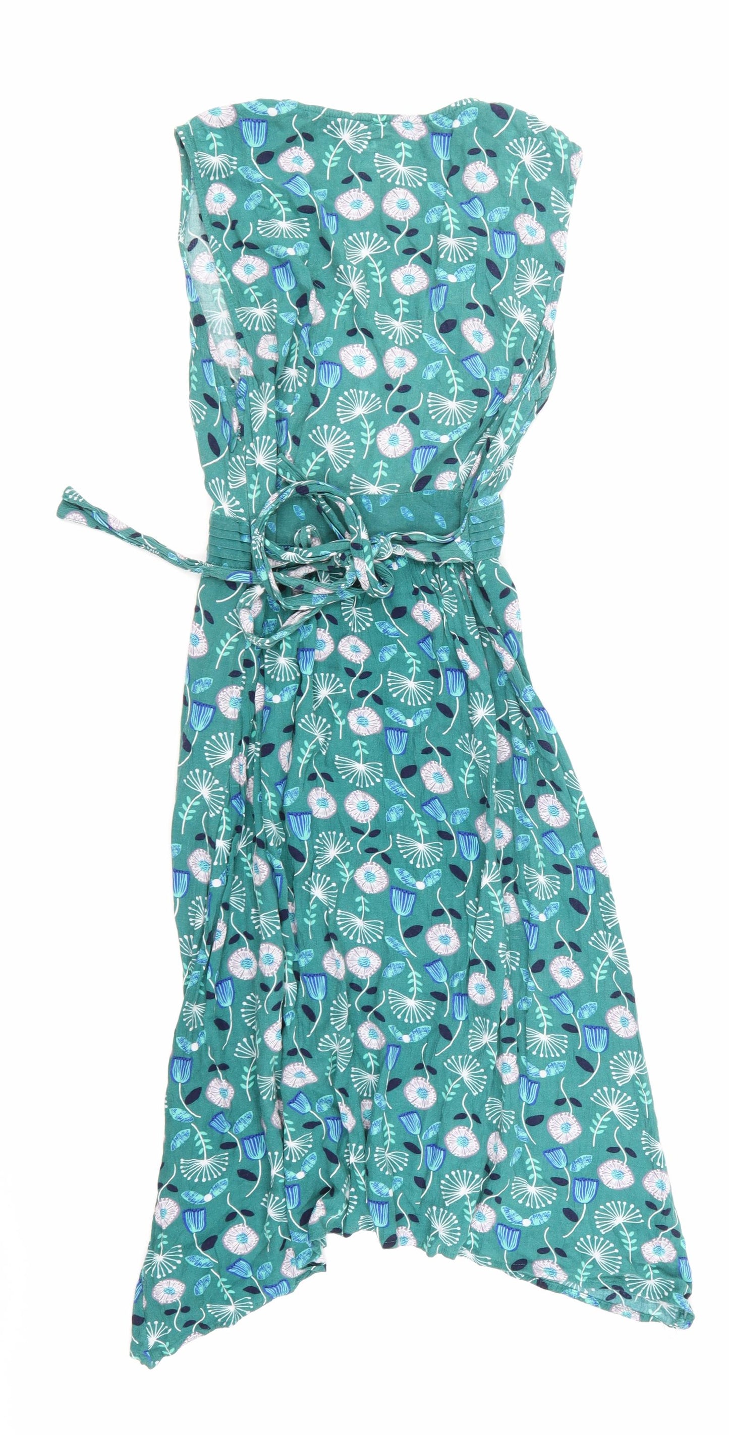 Mantaray Womens Blue Floral  A-Line  Size 10