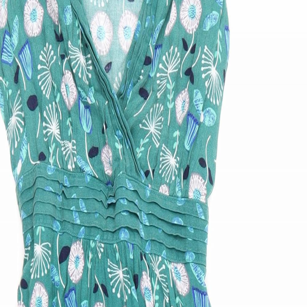 Mantaray Womens Blue Floral  A-Line  Size 10