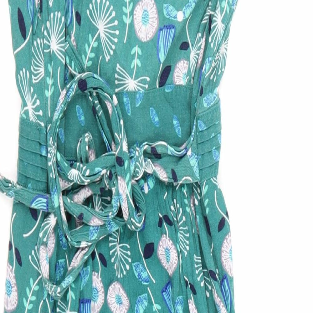 Mantaray Womens Blue Floral  A-Line  Size 10
