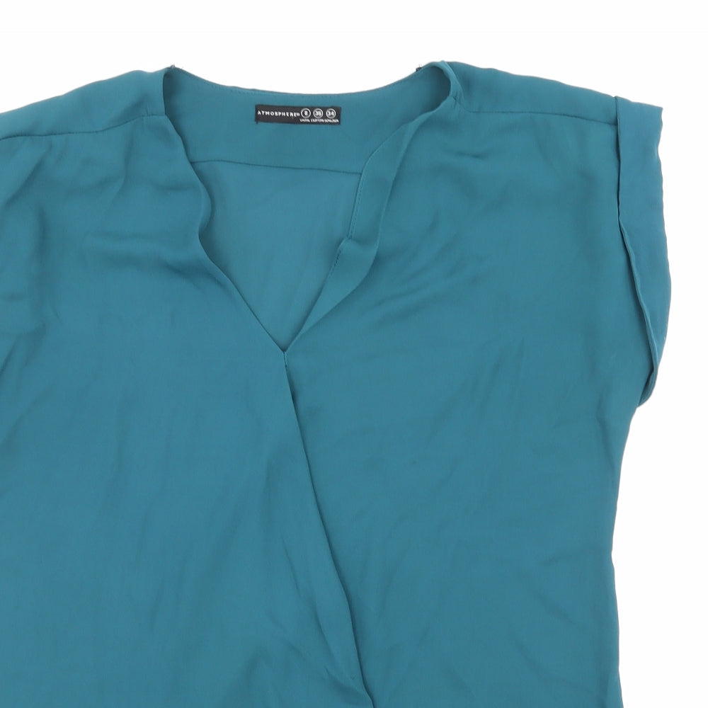 Atmosphere Womens Blue   Basic Blouse Size 8