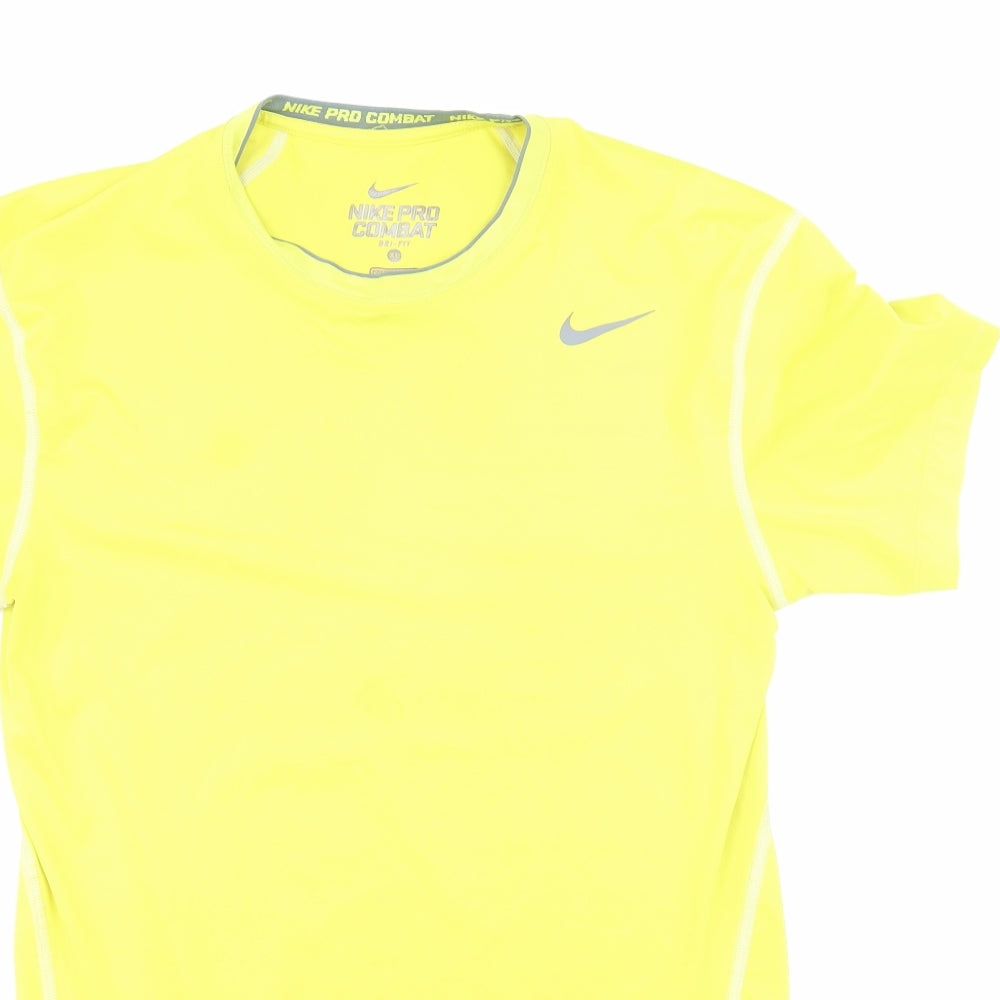 Nike Mens Yellow   Basic T-Shirt Size XL