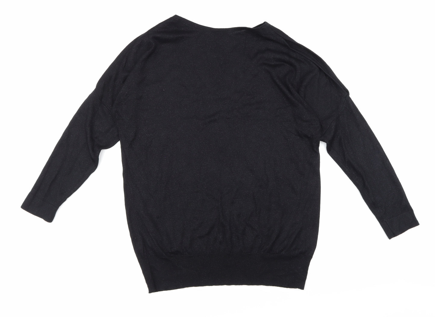 Wallis Womens Black  Knit Pullover Jumper Size M