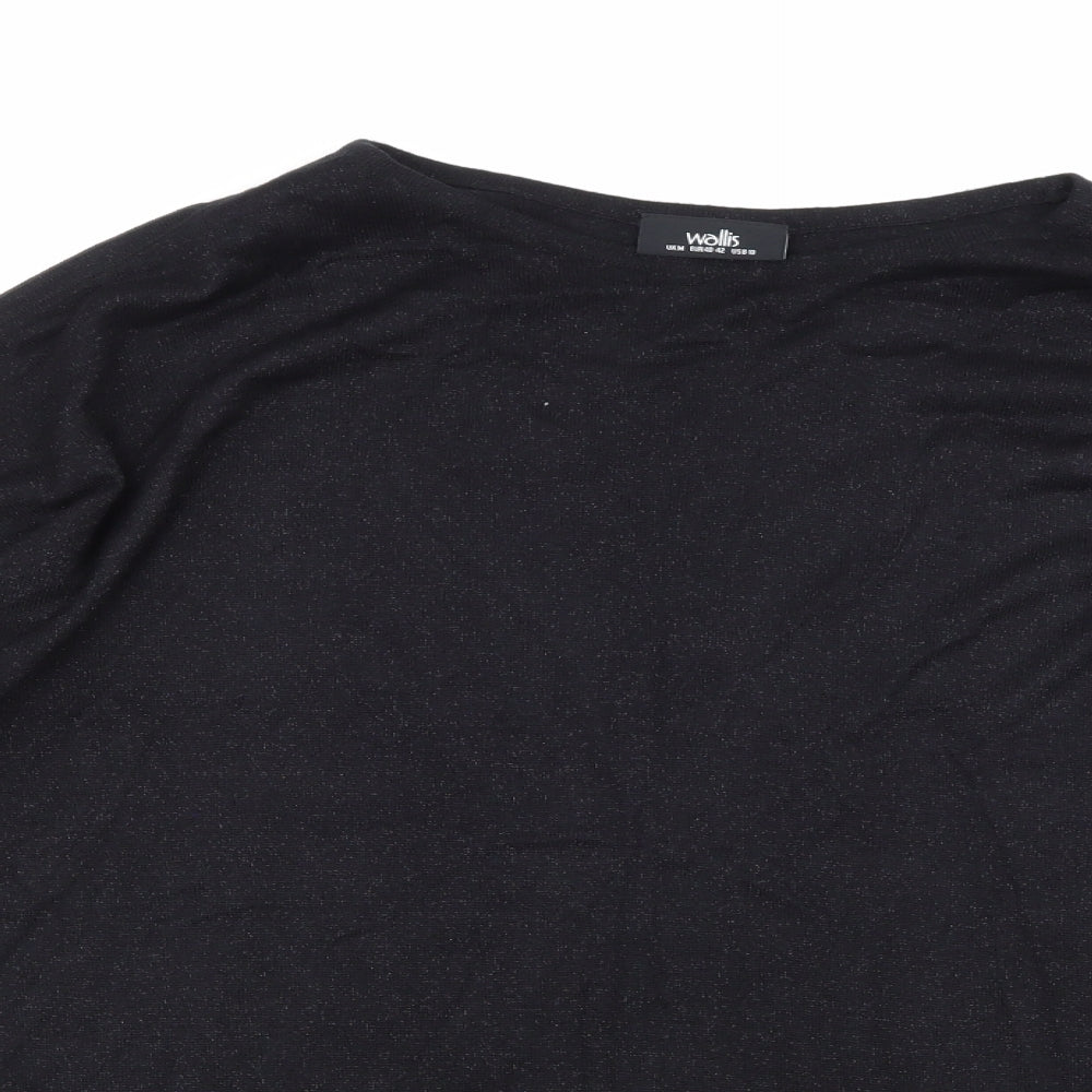 Wallis Womens Black  Knit Pullover Jumper Size M