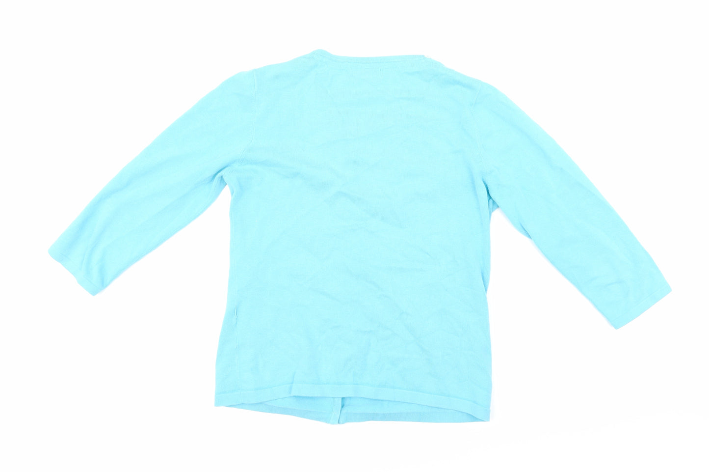 Monsoon Womens Blue  Knit Cardigan Jumper Size 12