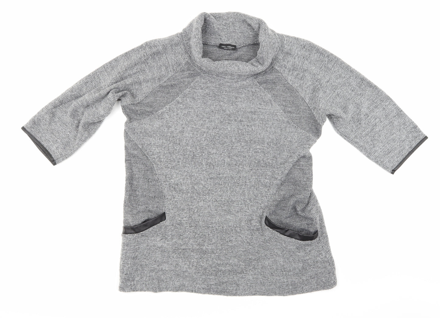 Luca Vanucci Womens Grey  Knit Pullover Jumper Size XL