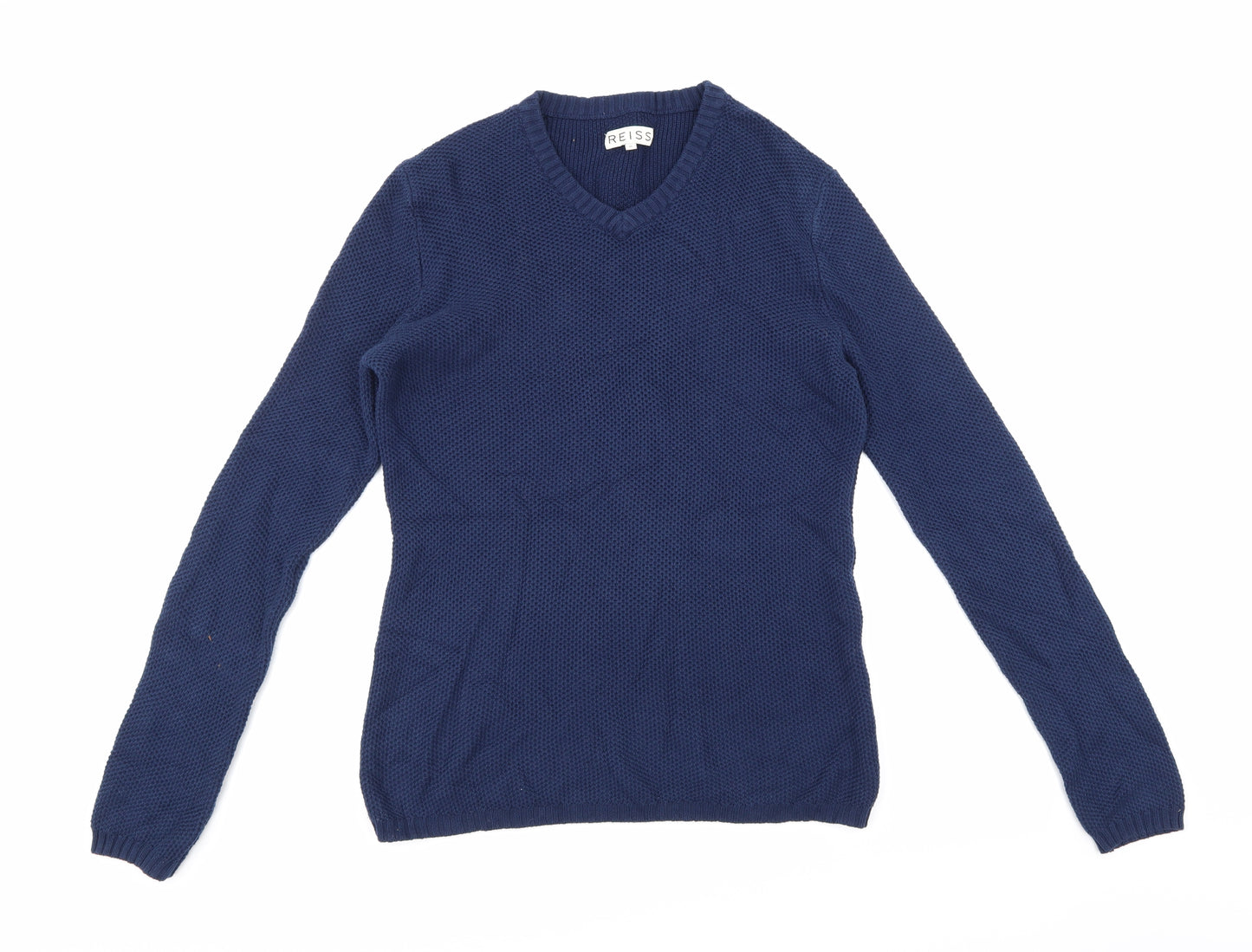 Reiss Mens Blue  Knit Pullover Jumper Size M